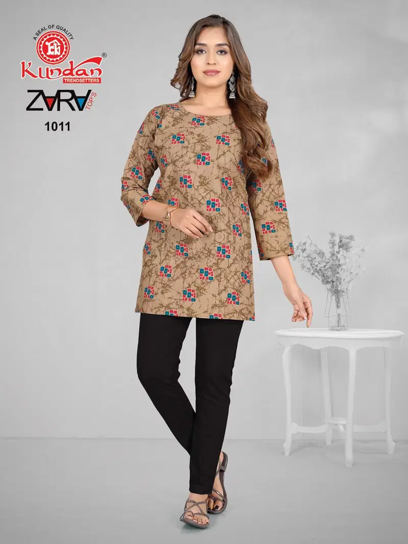 Zara Vol 1 By Kundan Summer Regular Wear Short Ladies Tops Wholesalers In Delhi
